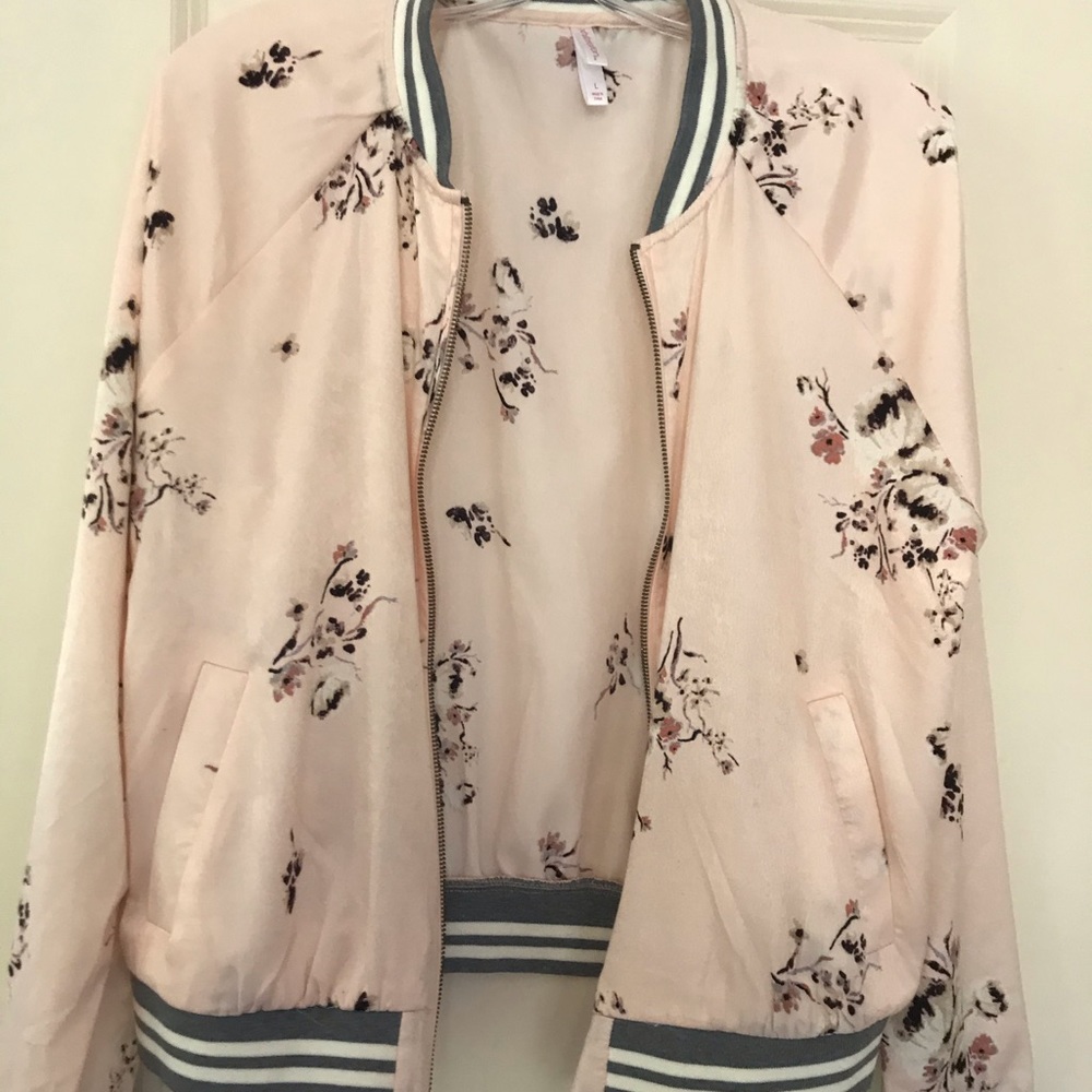 Floral bomber jacket